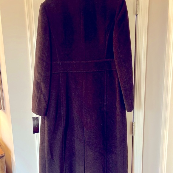 NWT JNY Wool blend brown long pea coat size 10 - Picture 9 of 11